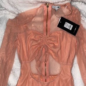 Peachy - pink midi dress